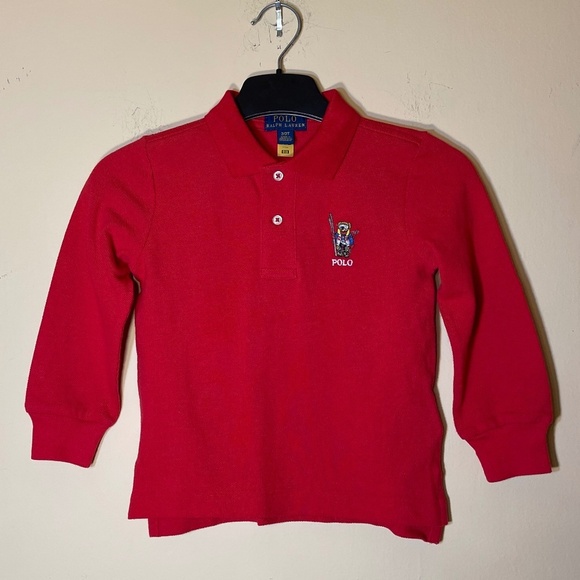Polo Ralph Lauren Other - Ralph Lauren Bear Ski Red Kids Polo Shirt